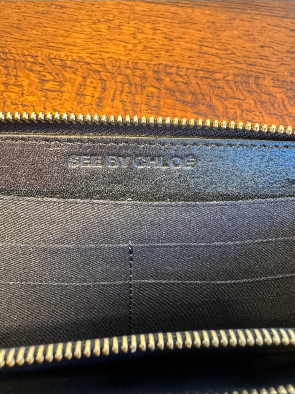 See By Chloe Snakeskin Embossed Leather Zip-Around Wallet - Picture 9 of 13